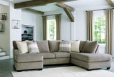 Prime Furniture - Ashley Furniture - Creswell Sectional - RAF Sofa Chaise / Stone - 1530503